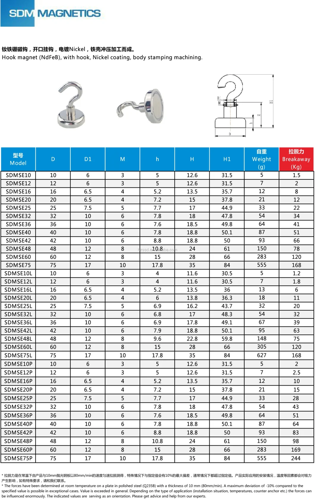 Customized Strong Holding NdFeB Magnet Iman Magnetic Hooks