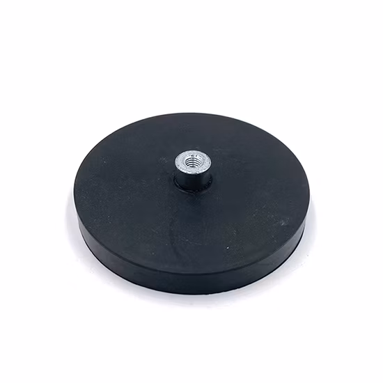 Magnete rivestito in gomma flessibile con cilindro a disco Ta22 Tb43 Tc66 Td88 all'ingrosso con boccola avvitata